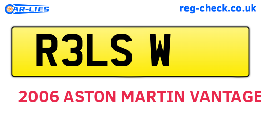 R3LSW are the vehicle registration plates.