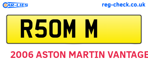 R5OMM are the vehicle registration plates.