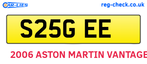 S25GEE are the vehicle registration plates.