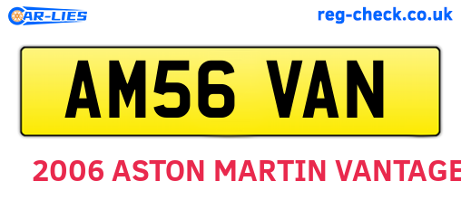 AM56VAN are the vehicle registration plates.