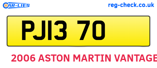 PJI370 are the vehicle registration plates.