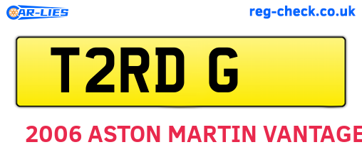 T2RDG are the vehicle registration plates.