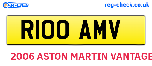 R100AMV are the vehicle registration plates.