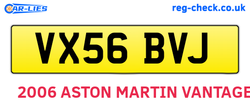 VX56BVJ are the vehicle registration plates.