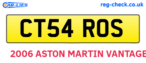 CT54ROS are the vehicle registration plates.