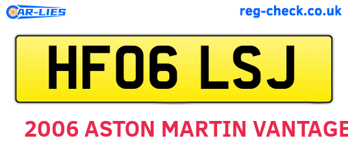 HF06LSJ are the vehicle registration plates.