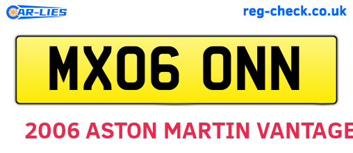MX06ONN are the vehicle registration plates.