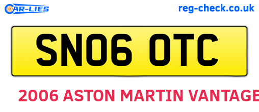 SN06OTC are the vehicle registration plates.