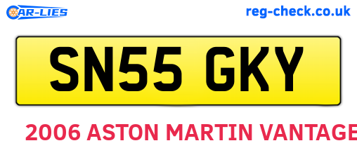 SN55GKY are the vehicle registration plates.