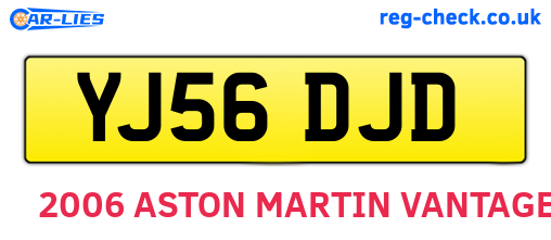 YJ56DJD are the vehicle registration plates.