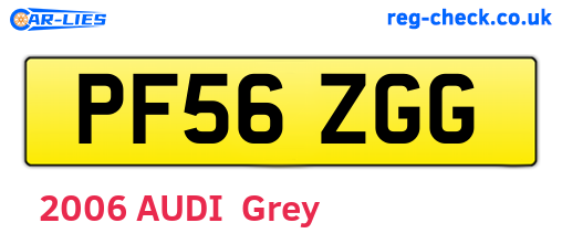 PF56ZGG are the vehicle registration plates.