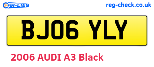 BJ06YLY are the vehicle registration plates.
