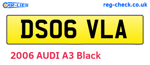 DS06VLA are the vehicle registration plates.