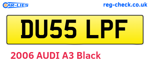 DU55LPF are the vehicle registration plates.
