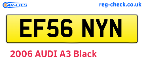 EF56NYN are the vehicle registration plates.