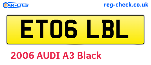ET06LBL are the vehicle registration plates.
