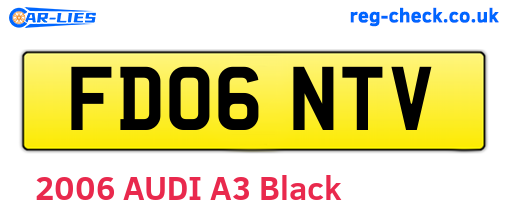 FD06NTV are the vehicle registration plates.