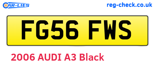 FG56FWS are the vehicle registration plates.