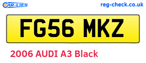 FG56MKZ are the vehicle registration plates.