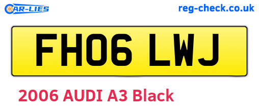 FH06LWJ are the vehicle registration plates.