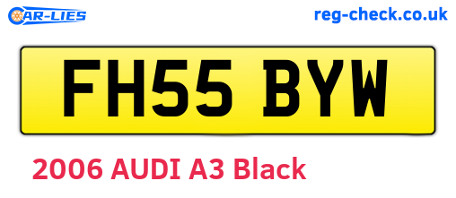 FH55BYW are the vehicle registration plates.