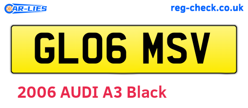 GL06MSV are the vehicle registration plates.