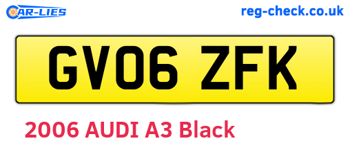 GV06ZFK are the vehicle registration plates.