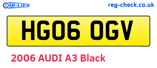 HG06OGV are the vehicle registration plates.