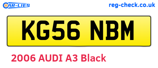 KG56NBM are the vehicle registration plates.