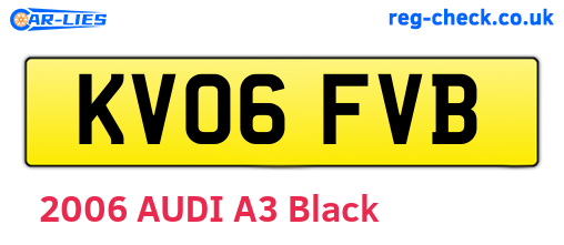 KV06FVB are the vehicle registration plates.