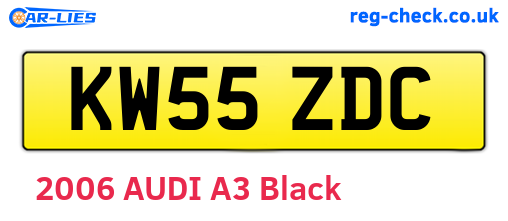 KW55ZDC are the vehicle registration plates.