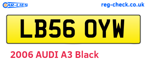 LB56OYW are the vehicle registration plates.