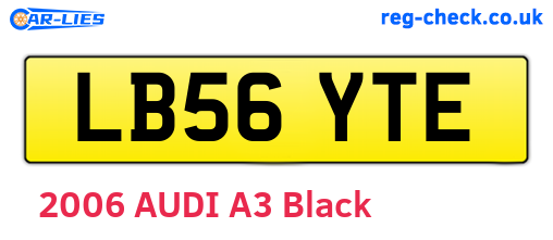 LB56YTE are the vehicle registration plates.