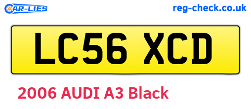 LC56XCD are the vehicle registration plates.