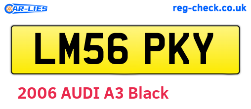 LM56PKY are the vehicle registration plates.