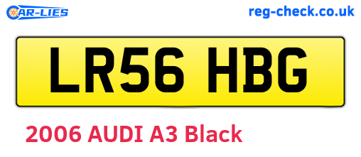 LR56HBG are the vehicle registration plates.