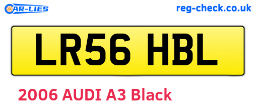 LR56HBL are the vehicle registration plates.