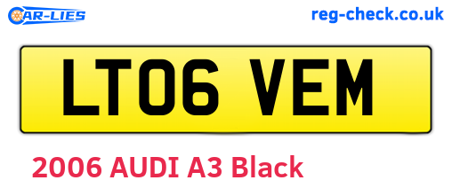 LT06VEM are the vehicle registration plates.