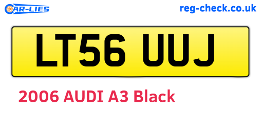 LT56UUJ are the vehicle registration plates.