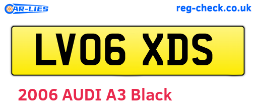 LV06XDS are the vehicle registration plates.