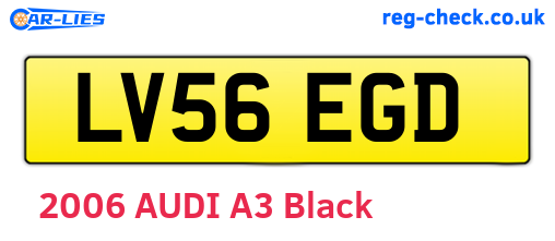 LV56EGD are the vehicle registration plates.
