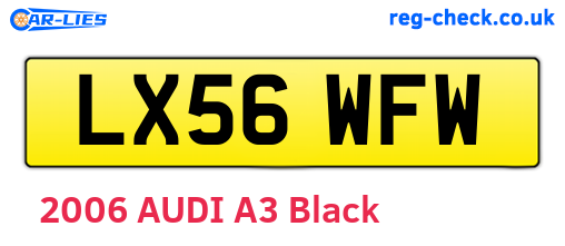 LX56WFW are the vehicle registration plates.