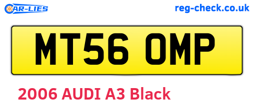 MT56OMP are the vehicle registration plates.