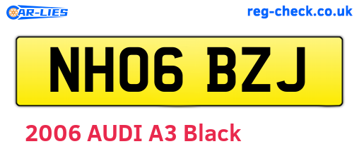 NH06BZJ are the vehicle registration plates.