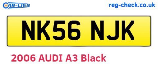 NK56NJK are the vehicle registration plates.