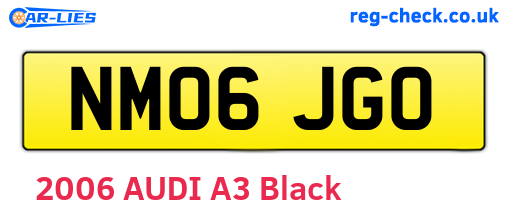 NM06JGO are the vehicle registration plates.