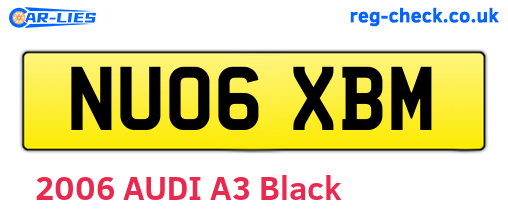 NU06XBM are the vehicle registration plates.