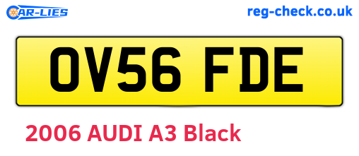 OV56FDE are the vehicle registration plates.