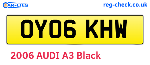 OY06KHW are the vehicle registration plates.