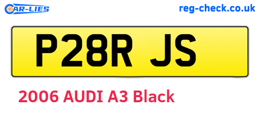P28RJS are the vehicle registration plates.